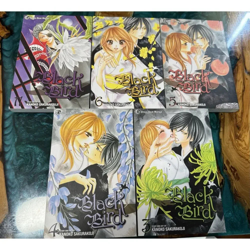 Lot of 5 Manga Books * BLACK BIRD * Sakurakoji English Paperback Books #3-6 & 11
